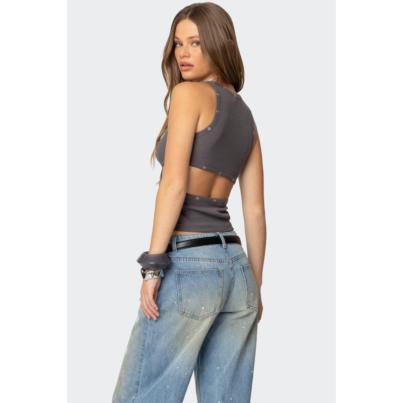 Imogen Cut Out Ribbed Tank Top