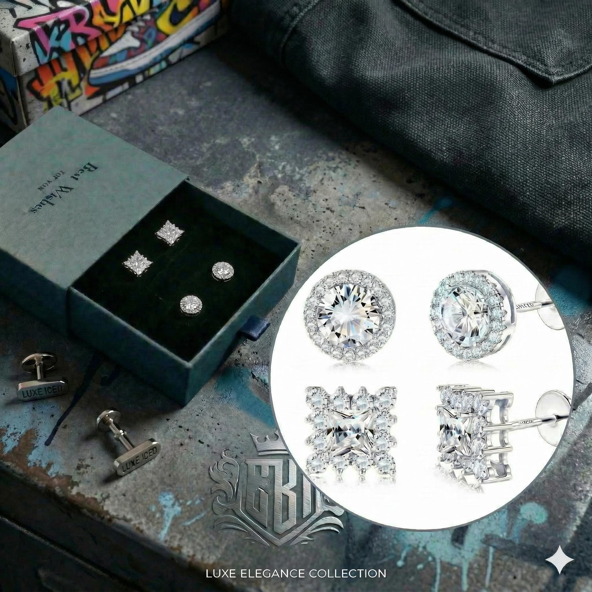 S925 Silver Moissanite Stud Earrings | Dainty Wedding & Gift Jewelry for Men Women