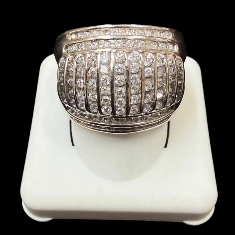 Cluster Stone Ring Silver 925