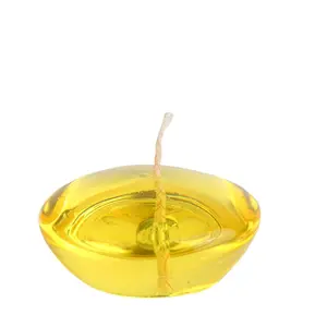 Jeco CFZ-104-12 3 in. Clear Gel Floating Candles, Yellow - 72 Piece
