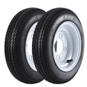 Garvee 4.80-8 4.80x8 480-8 4.80-8 Trailer Tires with 8'' Rims, 4 Lug on 4'', Load Range C, 6PRL8