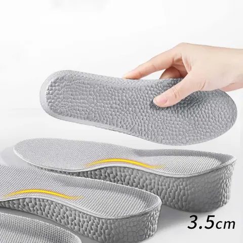 Height Increasing Insoles for Men & Women, Height Boosting Insoles, Sweat Absorbing Arch Support, Shock Reduction, Odor Proof, Breathable Soft Bottom, Invisible Design, Height Maximizer, Soft Cushioned Insoles
