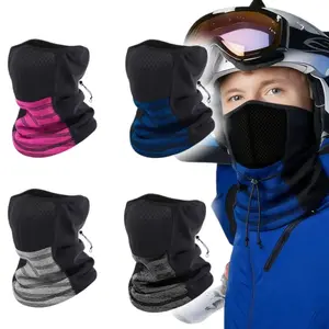 Three in one wool warm neck cover, 3D nose design, breathable windproof and sunscreen face mask scarf, suitable for outdoor sports, hiking, cycling, skiing and fishing in cold weather, suitable for both men and womenRAIMENTRY