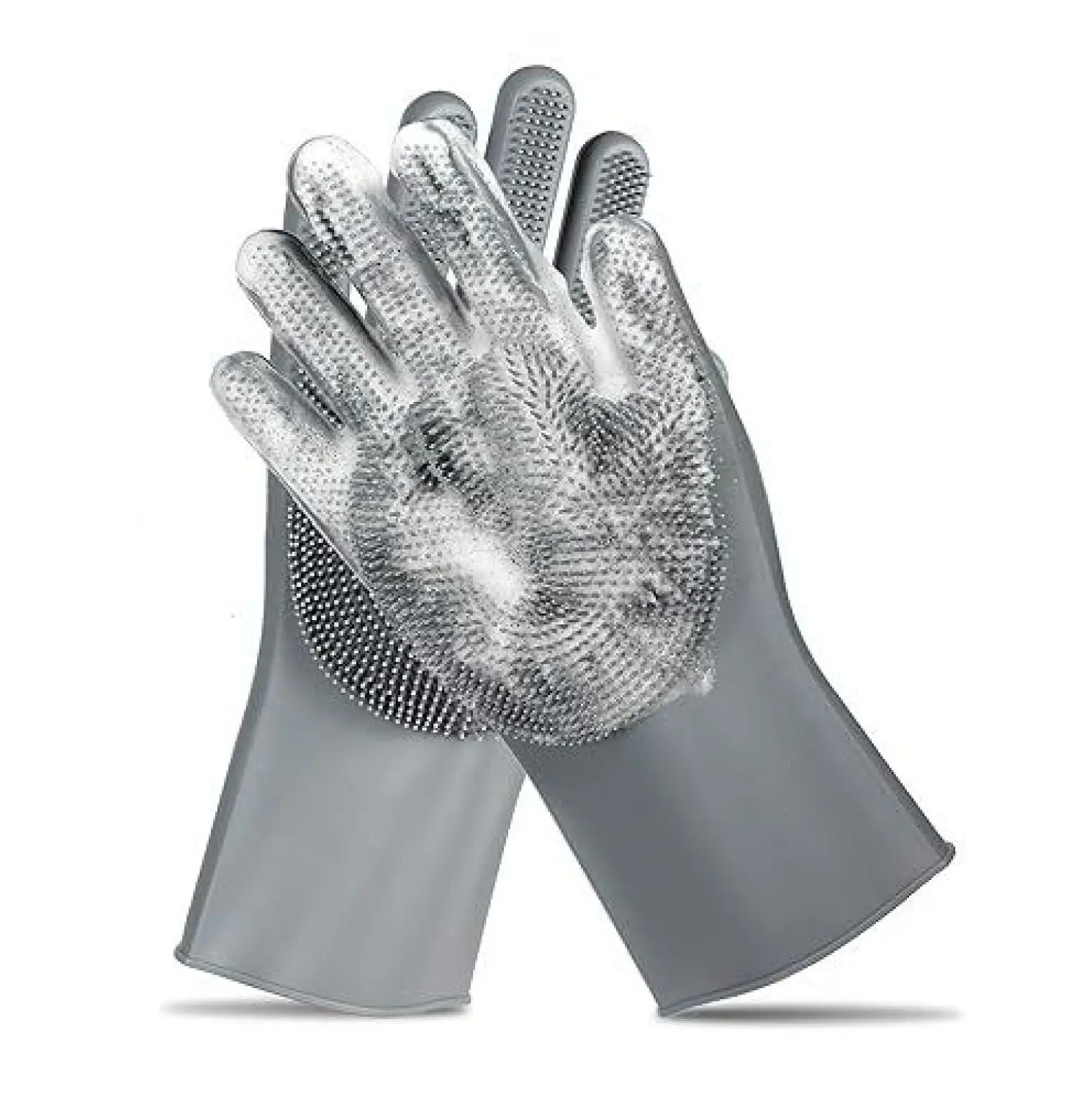 Pet Grooming Gloves - Enhanced 5-Finger Breathable Mesh Mitt, Silicone, Fits Most Hand Sizes, Easy to Use, Distributes Shampoos/Conditioners for Dogs/Cats, All Coat Types Deshedding & Gentle Bathing Tool, Distributes Shampoos And Conditioners, Rabbit, All