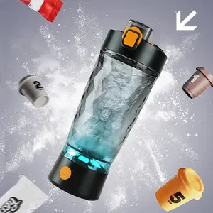 650ML Portable Smoothie Blender, 7500RPM High Power USB Type-C Rechargeable Personal Mini Blender, Food-Grade TRITAN Cup with 1100mAh Battery, 200ML Powder Box, Detachable Dishwasher Safe Base for Gym Travel Home Office