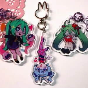 Vocaloid Hatsune Miku Acrylic Keychain Charms | Monitoring | Rotten Girl | Rabbit Hole