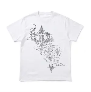 Mystical Sword Tattoo Art Graphic Tee – Aesthetic Minimalist Streetwear T-Shirt