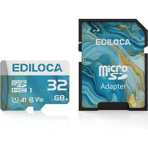 Micro SD Card, Memory Card with SD Adapter, Read Speed up to 90MB/s, UHS-I TF Card for Full HD Video Recording, Compatible With Smartphone For, Dash Cam For, Camera For and Drones For, C10, U1, V10, A1