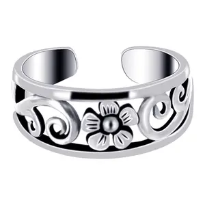 925 Sterling Silver Flower Toe Ring