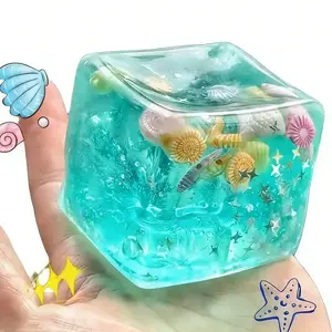 New 3D Cartoon Squishy Toy, Realistic Rubik's Cube Slow Rebound Squeeze Toy, Infinite Stress Anxiety Relief Fidget Toy, Ideal Valentine's Day Easter Gift for Kids Gift Exchange sensory relief squishies giant