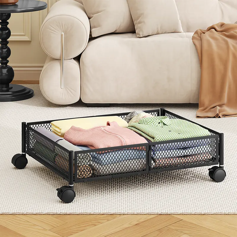 Under Bed Storage with Wheels, Rolling Under Bed Storage,Metal Under Bed Drawer on Wheels,Tool-free Assembly Underbed Shoes Storage Organizer Container Bins for Bedroom Clothes Toys Deals For You Days