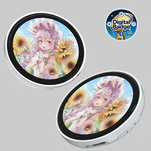Digital Badge Electronic Badge Display Screen Touch Screen 450mAh Battery Life Suitable as a Gift for Badge Enthusiasts