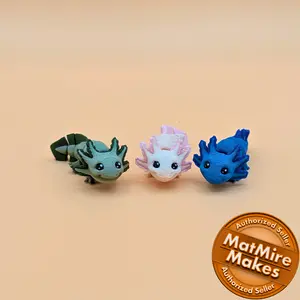 Mini Axolotl Flexible Miniature Figurine