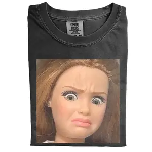Comfort Colors Barbie Meme Icon Shirt, Doll Face Meme Mood T-Shirt, Funny Viral Meme Tee, Y2K Aesthetic Graphic Shirt, Gift for Her, Fast Shipping USA