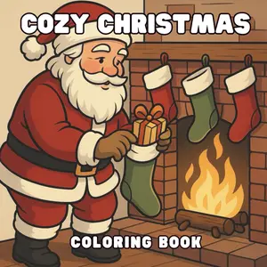 Cozy Christmas: Large Print| Bold and Easy Coloring Book for Kids, Teens, and Adults (Cozy Vibes)