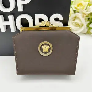 Pre-owned VERSACE As Shown Shoulder Bags Gianni Medusa Head Kiss Lock Wallet ve6506ff