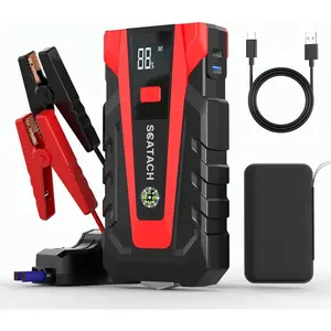 3000A Car Battery Jump Starter,12V Jump Starter Battery Pack Portable (up To 9.0L Gasoline and 7.0L Diesel Engine), Jump Box with 3 Modes Flashlight and Jumper Cables