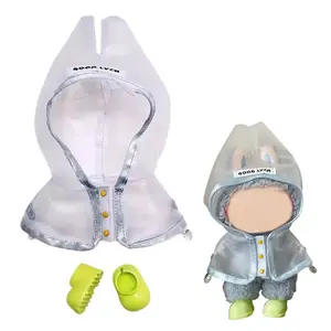 17cm Doll Clothes For Labubu 2-Piece Clothes - Clothes for Doll Outfit,Chic Style Set for 17cm Dolls - Raincoat