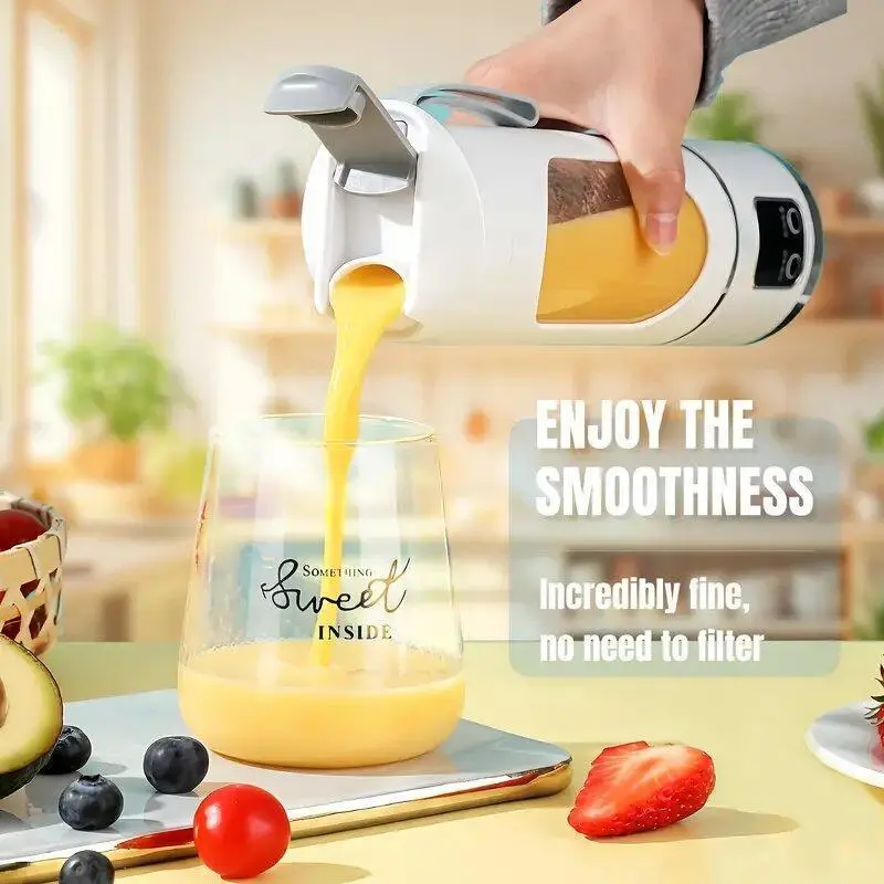 Smart Portable USB-Charging Blender Cup: Large Capacity (450 ml), LED Display, Leak-Proof, Ideal for Fitness, Baby Food, Juicing, and More