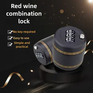 Wine bottle three-digit sealing lock, red wine lock, red wine bottle cap password lock, plastic material,Utensils