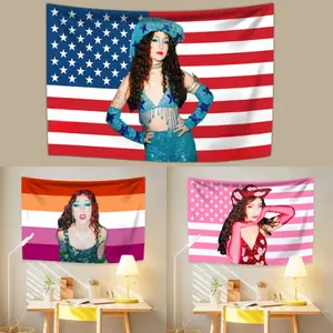 Chappell Star Roan Tapestry Pink American Girl Flag Wall Hanging Posters Banner