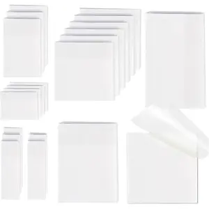 1000 count 6 Sizes Transparent Sticky Notes, Clear Sticky Notes Pads,  Self-Adhesive Translucent Sticky Notes for Annotating Books, See Through Sticky Notes, Office & Study Supplies