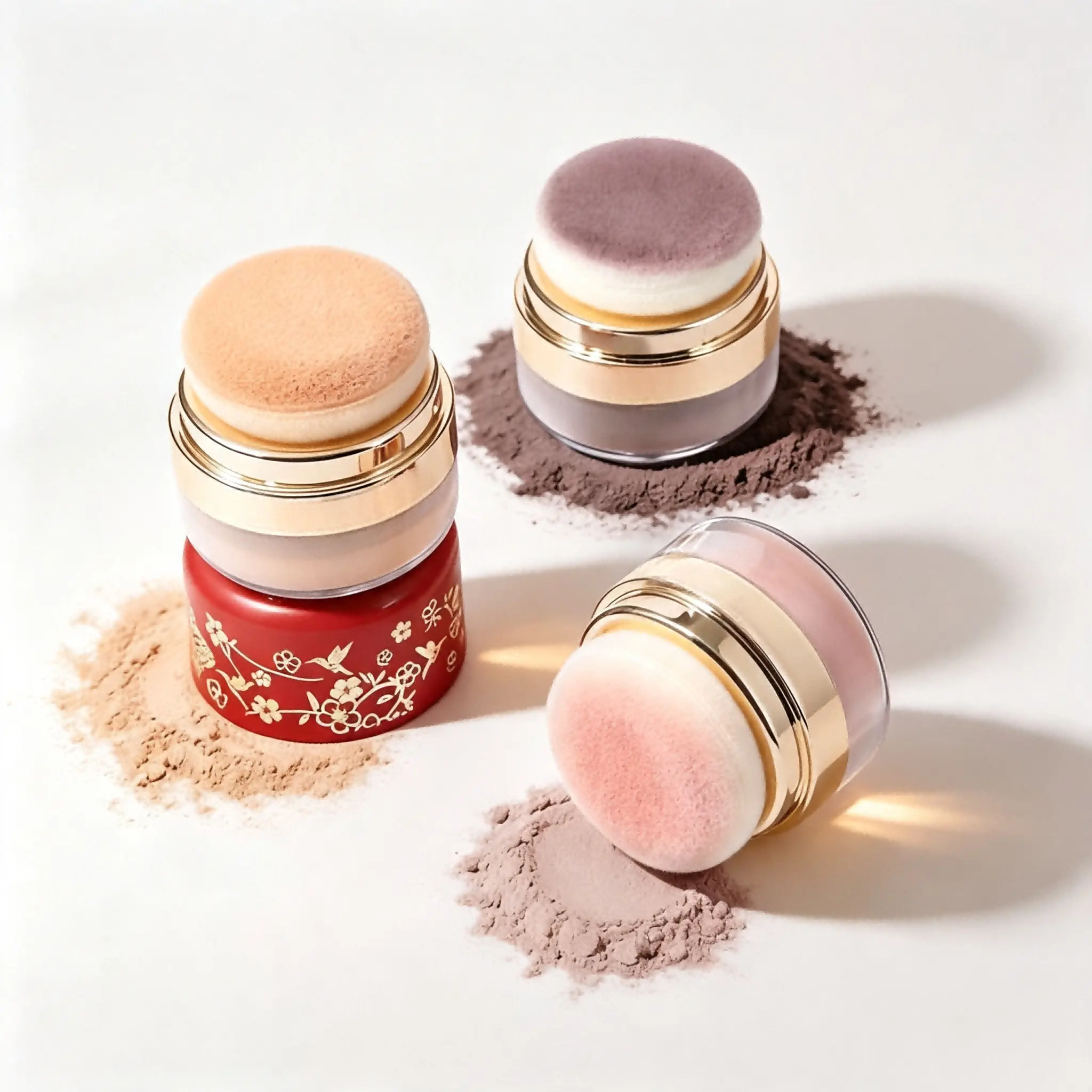 3 boxes,makeup set kit,Lazy blush, quick makeup, with a small mirror, makeup at any time, 3 color blush, enhance color, cosmetics,Valentine's Day gift，Holiday gift