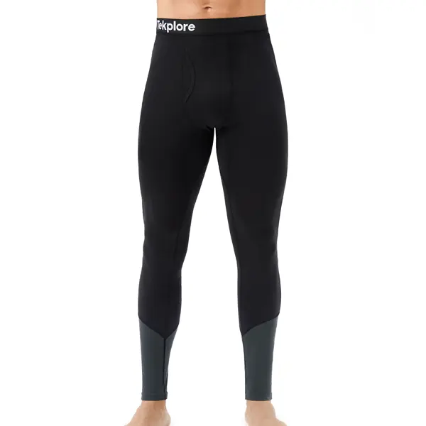 Smart Long Johns Mens Thermal Underwear Pants for Men, Base Layer Bottoms with Temperature Regulation Cold Weather
