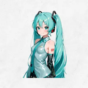 Hatsune Miku Vinyl Car Decal – Kawaii Cyber Idol Aesthetic Sticker