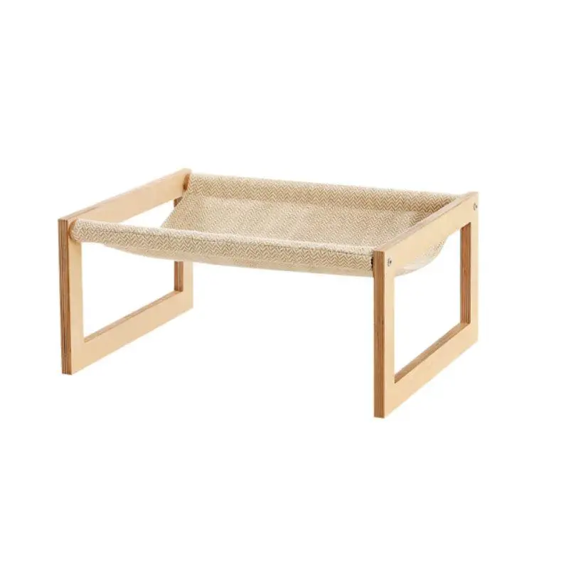 Woven Portable Hammock Pet Bed - Breathable Cat and Dog Hammock Bed Holds 40kg, Cute Simple Pet Lounger for Home and Outdoor, Easy Clean Pet Bed