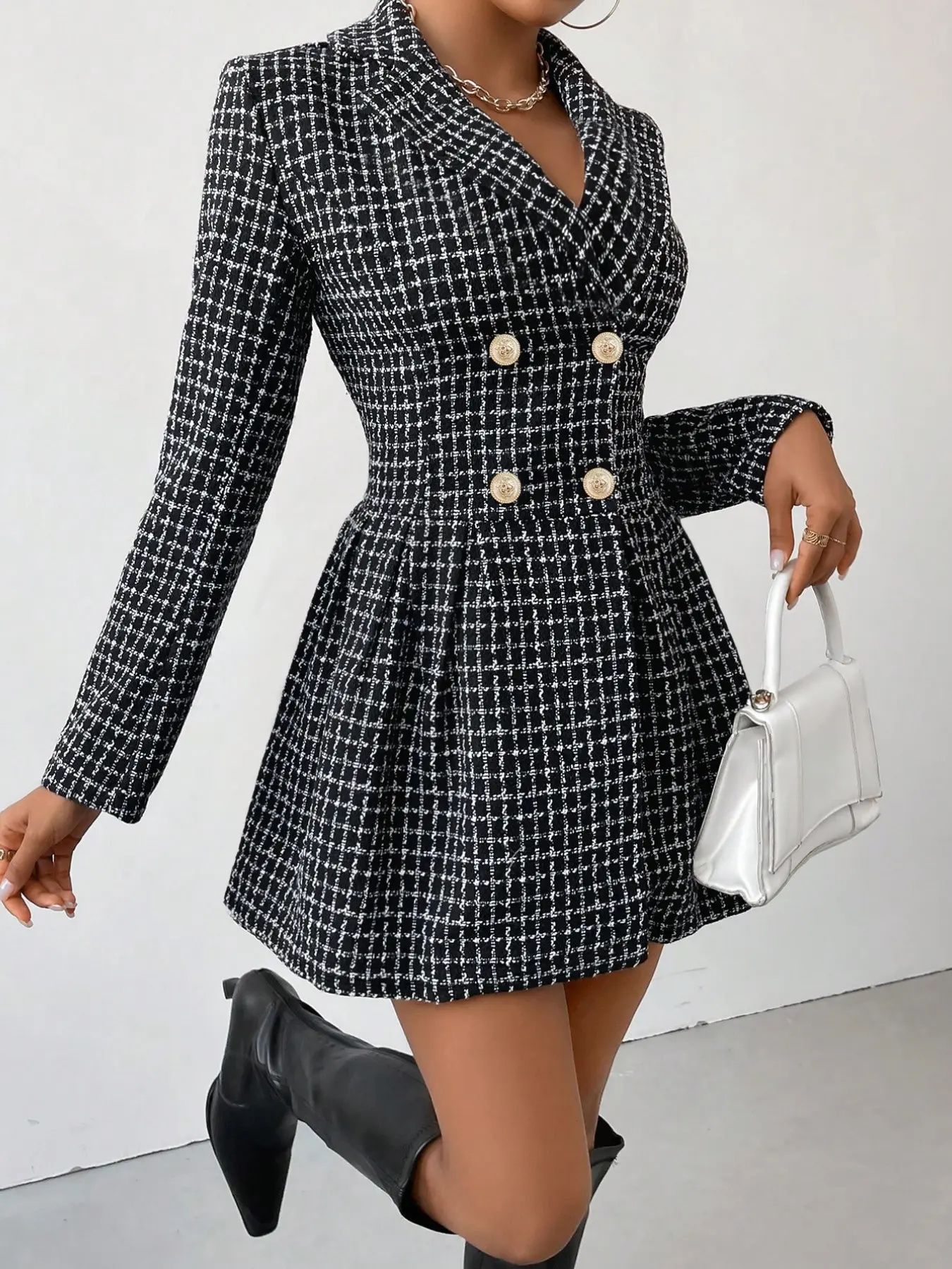 little black dress with long sleeves Lucia Sheer Sleeve Ruched Mini Dress