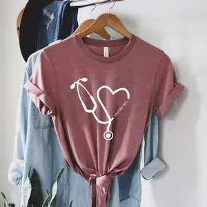 Personalized Nurse Shirt, Custom Stethoscope Name Tee, Nursing Graduate Gift, RN Nurse Shirt, Healthcare Worker Tee UMS