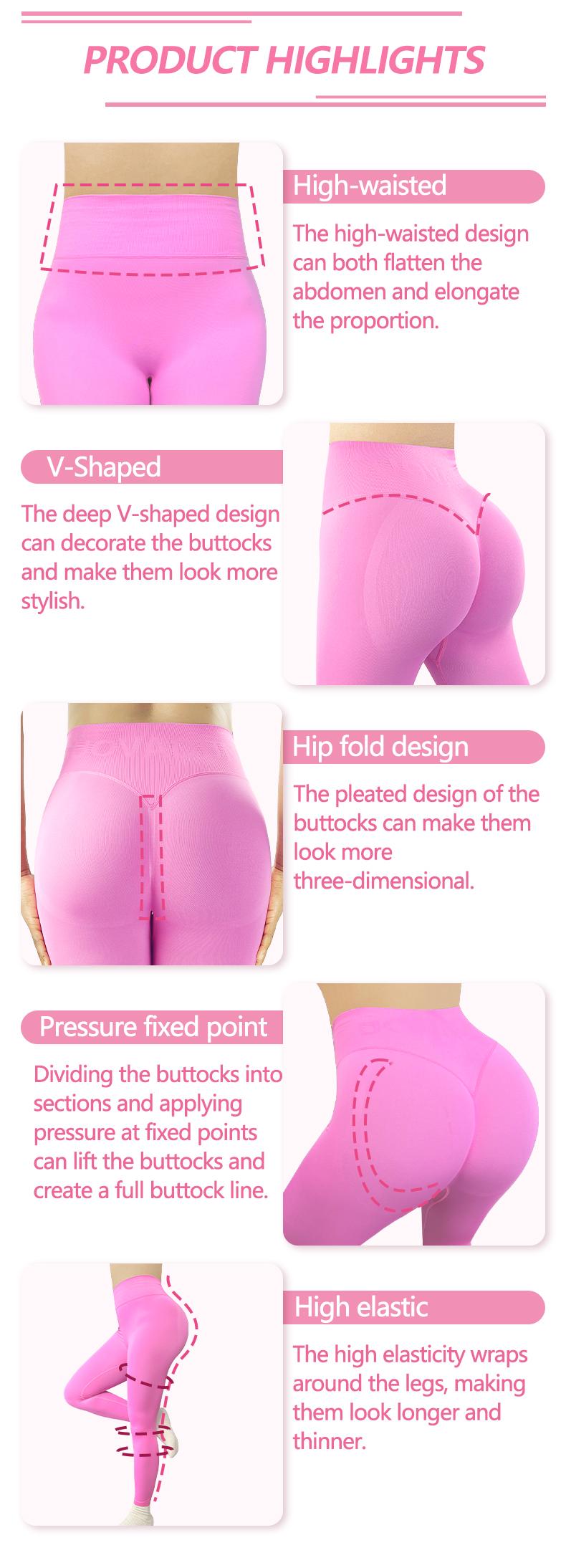 SUOVADUN CK8003 Women’s High Waisted Seamless Yoga Leggings Quick Dry Stretchy Activewear Pants for Fitness Workouts & Casual Wear Soft Breathable Moisture-Wicking Hip-Lifting Athletic Y-Shaped Tummy Control Slimming Legs