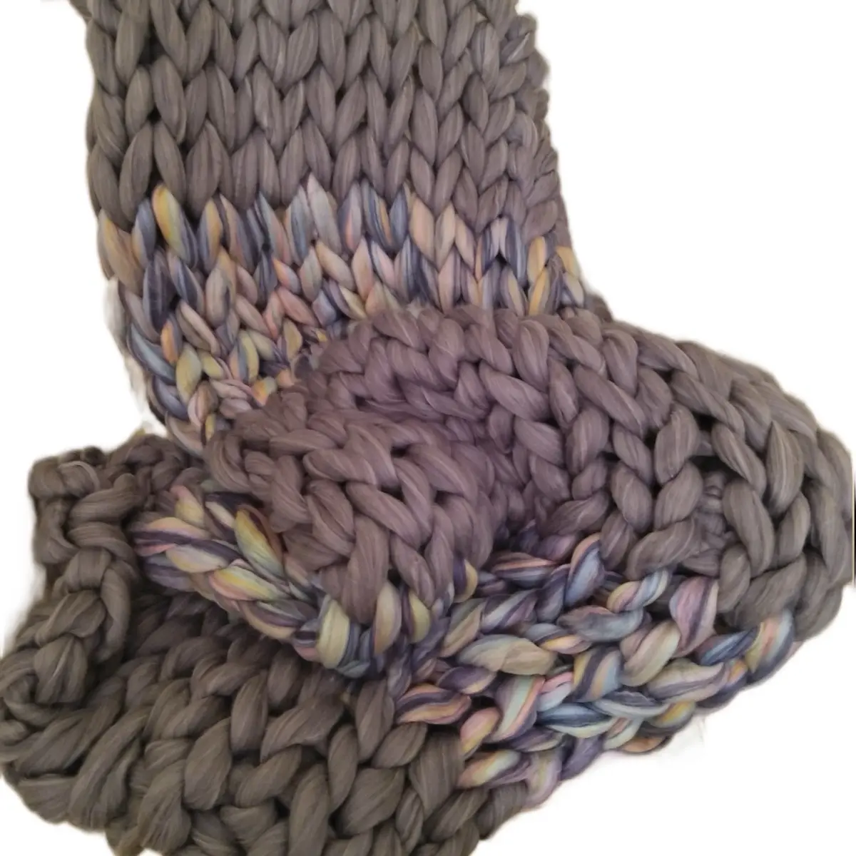 Chunky Hand Knit Blanket - Soft and Cozy