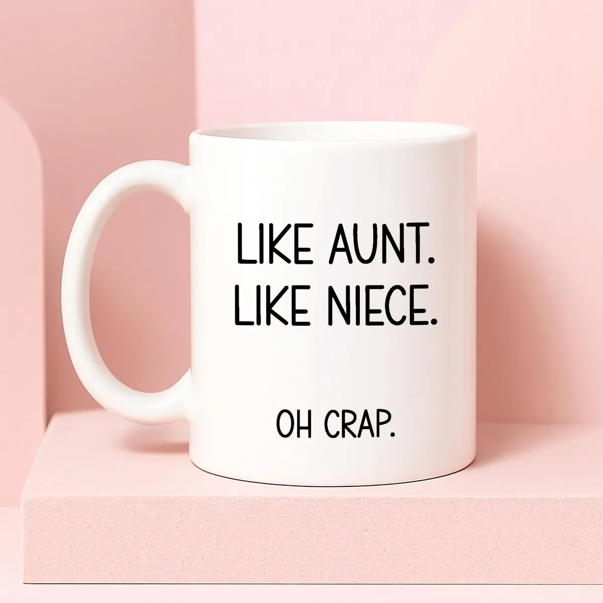 Funny Aunt & Niece Coffee Mug, Like Aunt Like Niece Oh Crab Cup, Christmas Birthday Gift For Auntie, Cute Niece Mug, Reusable Ceramic 11 15oz tea Cup
