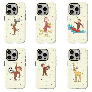 Curious George Cute Monkey Phone Case, Nice Gift for Children, Anti-Scratch Hard Protector for iPhone 17, 16, 15, 14, 13, 12, 11, Pro, Pro Max, Air, Plus | Samsung Galaxy S23, S24, S25, S26, Plus, Ultra