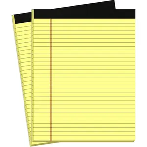 Legal Pads 8.5 x 11 Yellow Note Pads 8.5 x 11.75 Wide Ruled Writing Pads Lined Notepad for , School, Office Use, 80gsm Perforated Paper - Sturdy Cardboard Backing Support, 2 Pack (30 Sheets/Pad)
