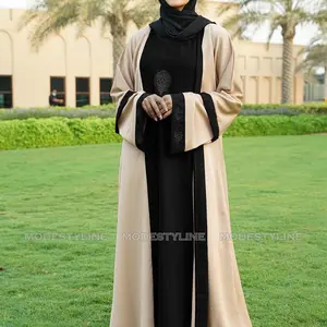 Bisht Abaya with hijab attached cardigan abaya Dubai Islamic jilbab