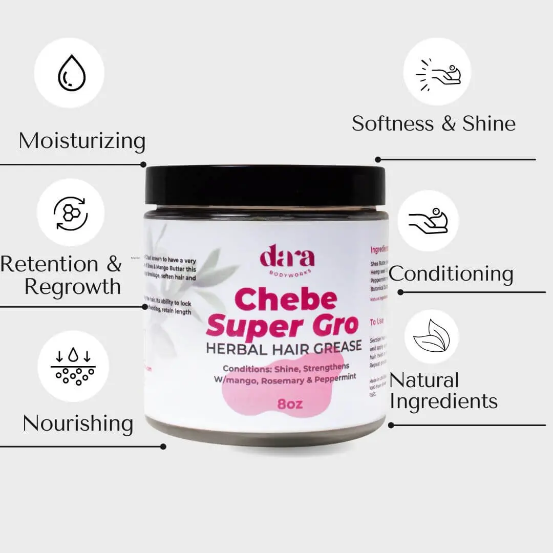 Chebe Super Gro Stimulating Hair Grease- 8oz Chebe Super Gro Stimulating Hair Grease- 8oz