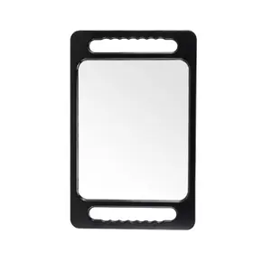 Large Barber Hand Mirror with Double Handles, Professional Handheld Mirror