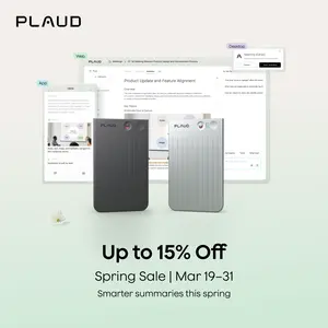 Plaud Note Smart Voice Recorder - One-Press Recording & Playback, 0.117-Inch Slim, 64GB, Voice Changer Translator, Black MagSafe Case - Audio