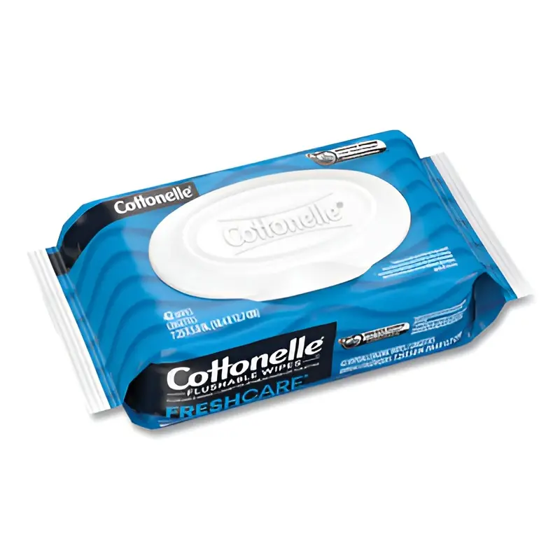 Cottonelle Fresh Care Flushable Cleansing Cloths, 1-Ply, 3.75 x 5.5, White, 42/Pack