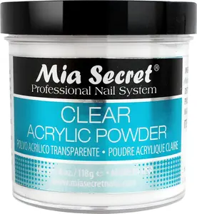 Mia Secret Professional Nail System Clear Acrylic Powder 4oz Transparent Acrylic Powder for Nail Art