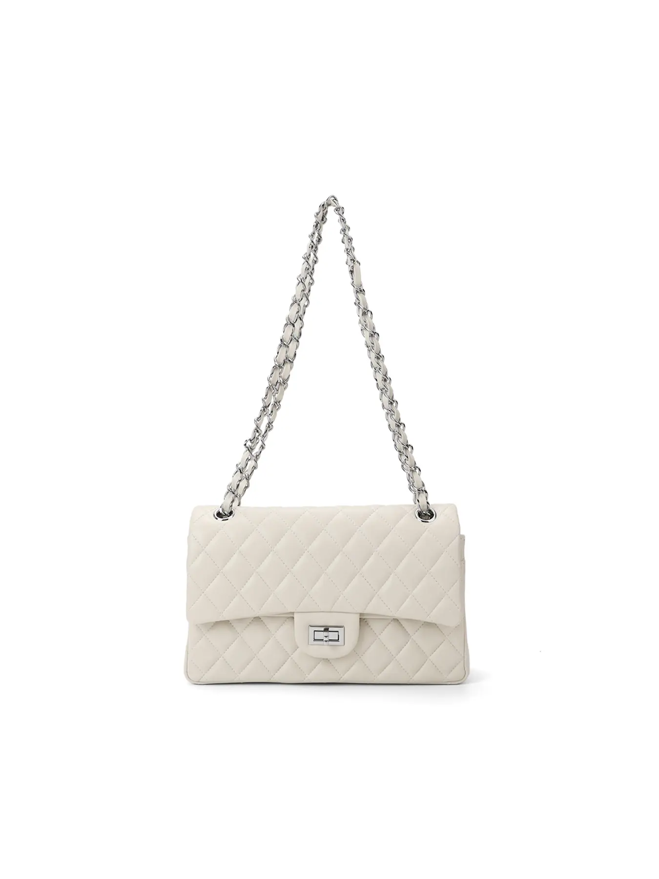 SADI All Match Fashionable Classic Style Rhombic Lattice Chain Bag for Ladies with Flap Closure Single Shoulder or Crossbody Carry