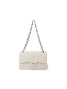 SADI All Match Fashionable Classic Style Rhombic Lattice Chain Bag for Ladies with Flap Closure Single Shoulder or Crossbody Carry
