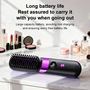 Portable Wireless Hair Straightener, Fast Heating, Temperature Control, Smart LED Display, USB Charging, Lightweight, Ideal Gift for Women, Cordless Styling