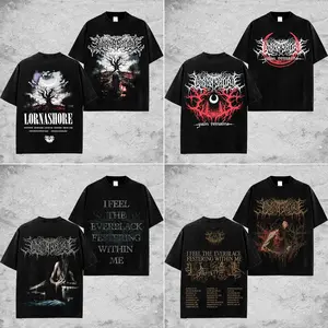 [$$$MANLIFE] Collection Lorna Shore 2026 Tour North America Retro Unisex 100% Heavyweight Cotton T-Shirt, Lorna Shore 2026 Tour Merch, Unisex Oversize Deathcore Rock Band Cotton T-shirt Gift For Rock Music Lovers