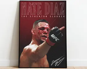 Nate Diaz, Poster, UFC Poster, Poster Ideas, Fighter Poster, Athlete Motivation, Wall Decor, Sport Poster Artistic Print