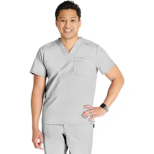Cherokee Workwear Revolution Mens 1-Pocket Tuck In V-Neck Scrub Top