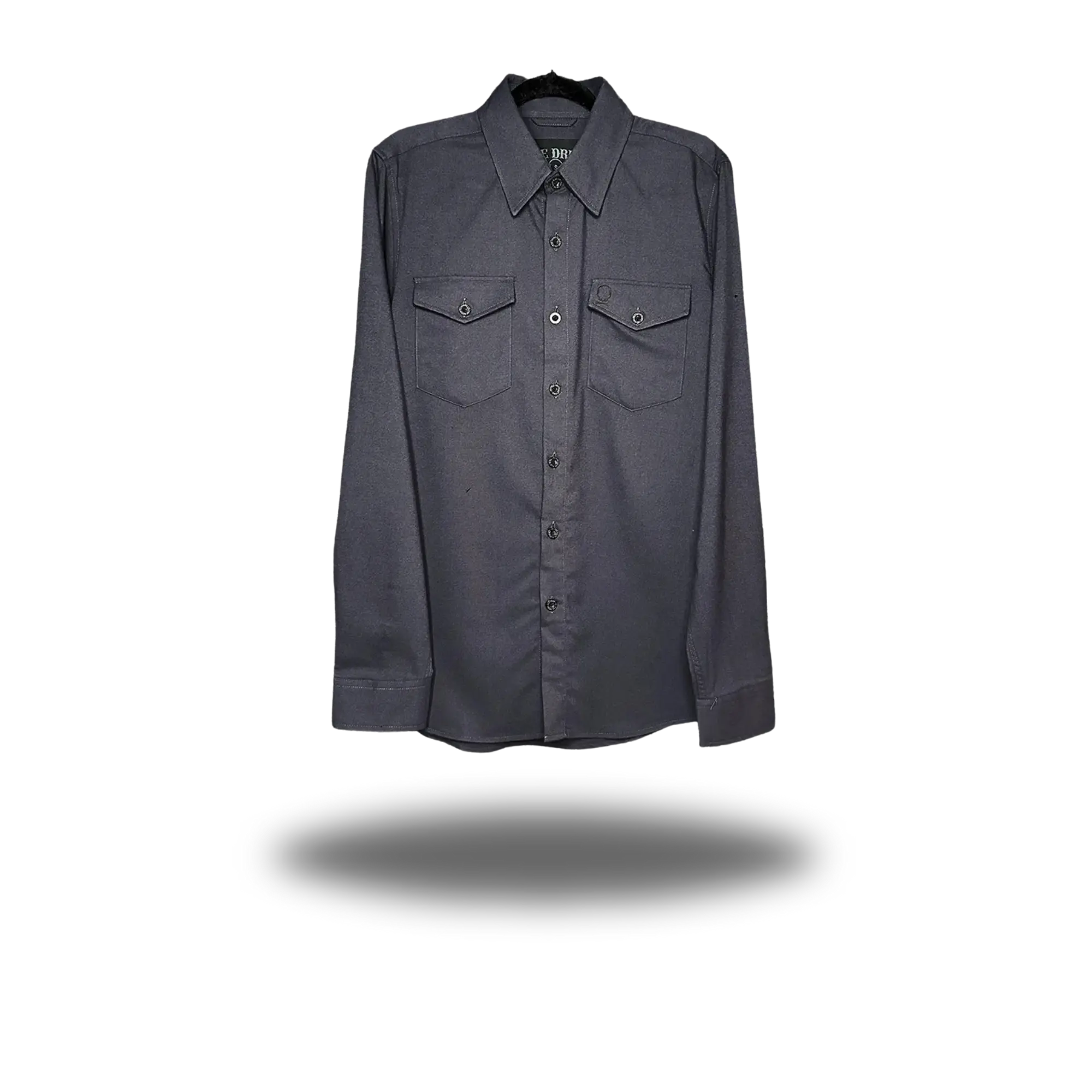 TDC Grey Flannel – Rugged Streetwear Flannel Shirt, Biker Style Apparel, Workwear Inspired Button Up, TikTok Viral Fashion, Y2K Grunge Aesthetic, Custom Poly Blend Flannel, Stretch Comfort Overshirt